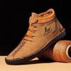 Men's Winter Mid-Top Martin Boots - Handmade Casual Lace-Up Outdoor Trendy Plus Size