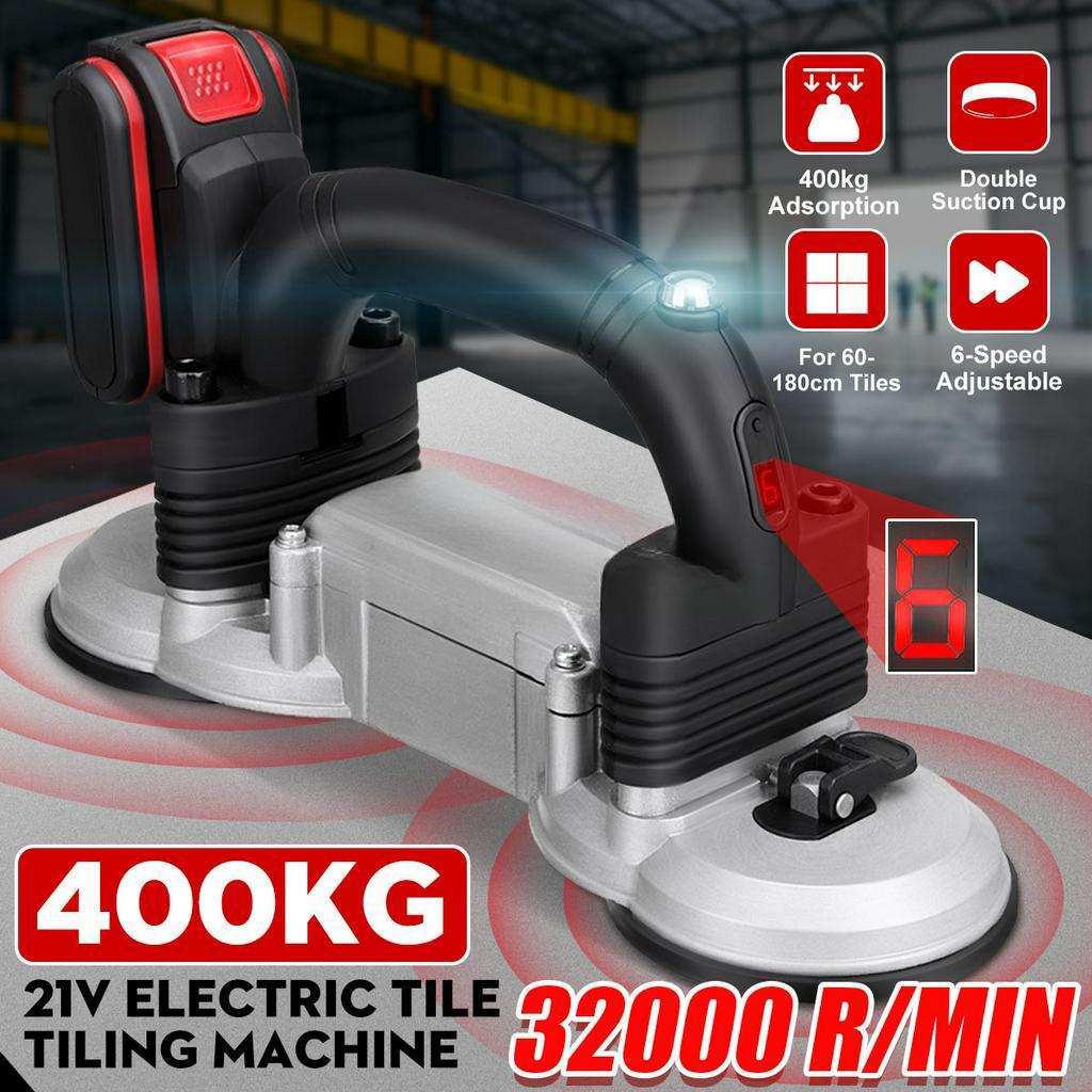 60-180mm Tiling Tiles Machine Tiles Vibrator Suction Cup Adjustable Automatic Floor Vibrator Leveling Tool With Battery 400KG