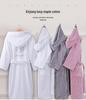 Pure Cotton Couple's Hooded Terry Bathrobe - Winter Thickened Pajamas for Men and Women