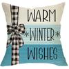 Merry Christmas Decoration Pillowcase Soft and Comfortable Snowman Pillow Cover Sofa Cushion Suite Home Decoration Gift