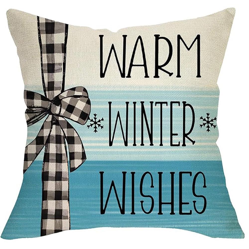 Merry Christmas Decoration Pillowcase Soft and Comfortable Snowman Pillow Cover Sofa Cushion Suite Home Decoration Gift