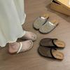 Niche Woven Hollow Mesh Cool Slippers Women's Shoes Wear 2025 New Summer Flat-bottomed Breathable Bag Head Sandals
