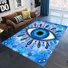New Evil Eye Print Area Rug for Home Living Room Bedroom Kitchen Rug Non-slip Flannel Rug Machine Washable Floor Mat