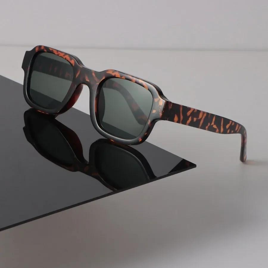 Vintage Rectangle Sunglasses Women Men Casual Fashion Glasses Luxurious Brand Designer Female
