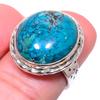Natural Tibetan Turquoise Gemstone 925 Solid Sterling Silver Ring Size 6.5 O6n16