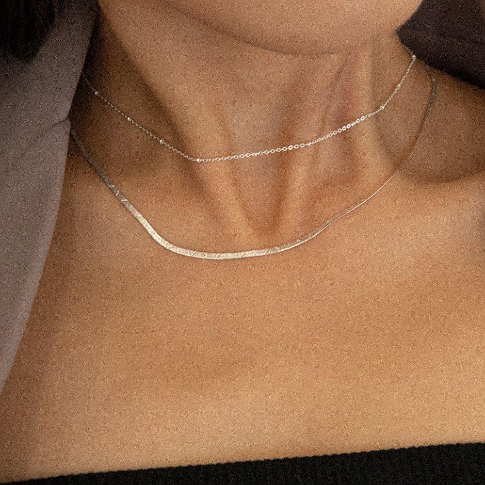 Prn201 [Silver925] Chain Ball Necklace