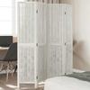 VidaXL Room Divider 4 Panels, Room Separator, Privacy Screen, Folding Screen Bedroom Living Room, White Wood 358674