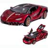 1/24 Scale LP770 Sports Racing Metal Model Diecast Car, Pull Back Vehicles with Light and Sound Toy Cars for Kids Age 3 Year and Up