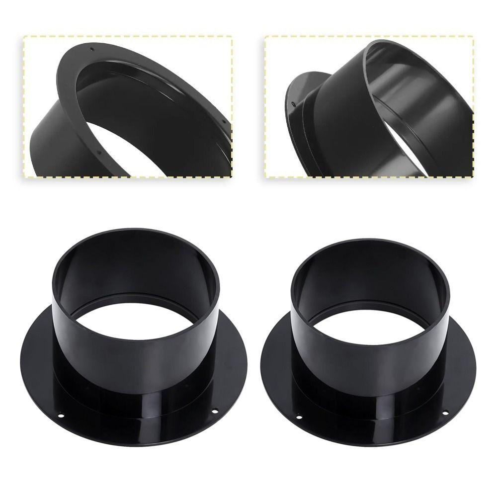 Plastic Wall Flange Connector Black Exhaust Pipe Connector Air Ducting Connection  Ventilation Pipe