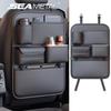 Car Seat Back Organizer Multi-Pocket Backseat Storage Bag Wear-Resistant Anti Kick Mat