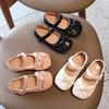 Girls Leather Shoes Kids Flats Bowtie Mary Janes Shoes for Big Children Baby Princess Shoes White Black Single Shoe Toddlers