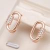 Необычный цвет розового золота Женские серьги Повседневные изящные украшения Минималистичная геометрия Натуральный циркон Серьги-капли Мода