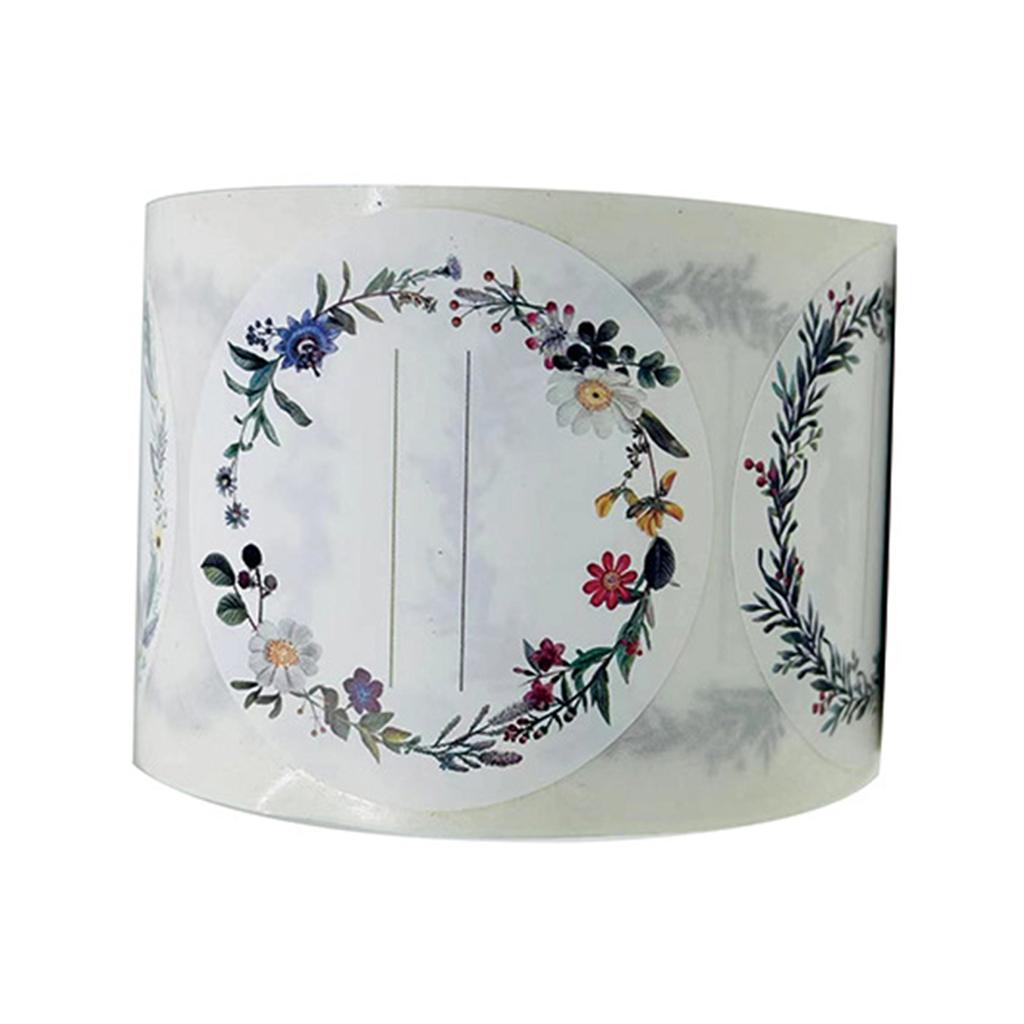 Self-Adhesive Labels 5cm Round Stickers Canning Labels Jar Labels Food Labels Cosmetics Labels Writeable Label for Craft