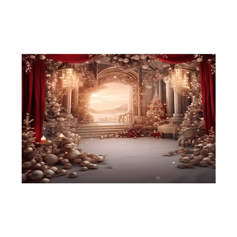 Indoor Window Snowflake Decoration Stage Theme Background Cloth Background Wall Decoration Photo Cloth