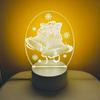 Creative Led Night Light Usb Plug Night Light Monochrome Bedside 3d Night Light