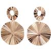 Les Trésors De Lily [Q5779] - Golden 'Cléopatra' Designer Earrings - 70x40 Mm