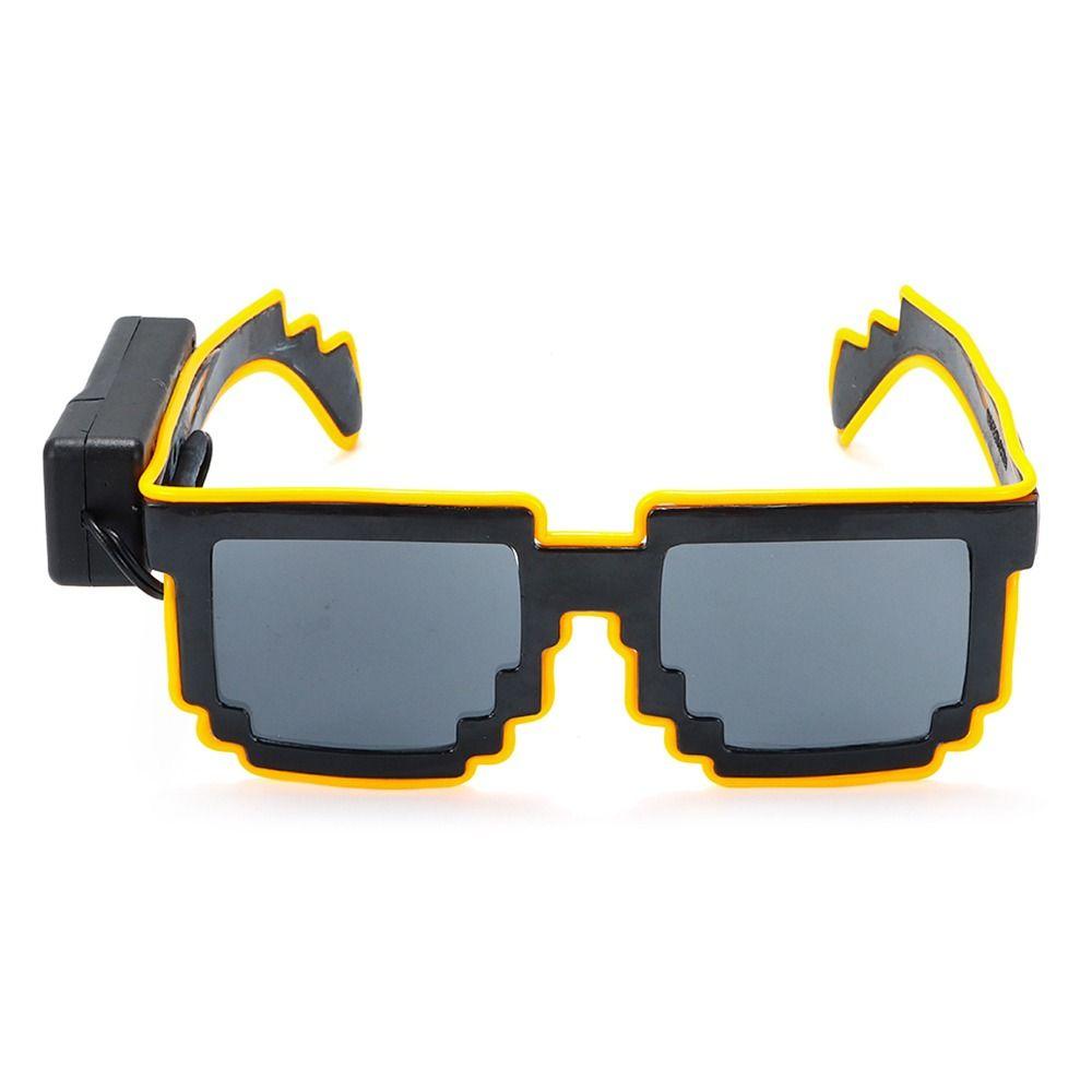 Wireless LED Light-up Glasses Glow In the Dark Neon Rave Shades  for Adult Kids