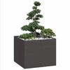 VidaXL Planter Black 100x100x80 Cm Steel, Flower Pot, Plant Stand, Raised Bed, Planter Support, Trough 860822