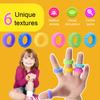 6/18Pcs Silicone Sensory Ring Toy Stress Relief Textured Circle Fidget Toy Portable Travel Kids Teens Adults Stretchy Calming Colorful Ring Toy