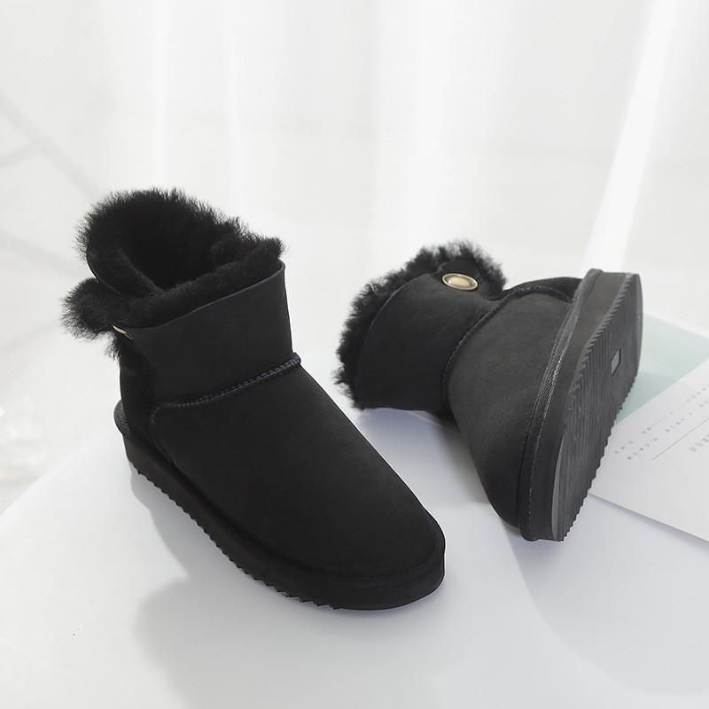 100% Natural Wool New Arrival 2024 Woman Winter Classic Snow Boots Genuine Sheepskin Women's Boots High Quality Shoes Women