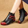 2025 Autumn Winter Genuine Leather Women Boots Handmade Ankle Boots Warm Soft Outdoor Casual Flat Shoes Mother Boots
