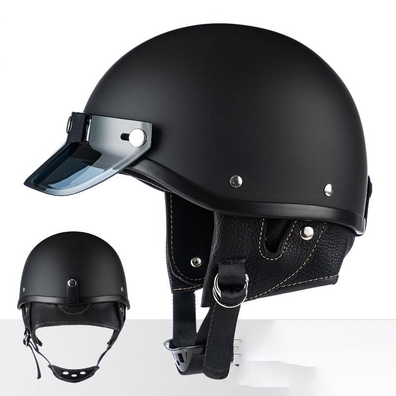 Men Vintage Half Face Motorcycle Helmet Men Scooter Retro Helmet Motorbike Biker Moto Casco For Harley Style