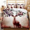 Home Bedding Single Double Bed Full Size Deer Print Pillowcase and Quilt Cover Bedding Home Decoration Bedding Large Bed Quilt Cover Full Size