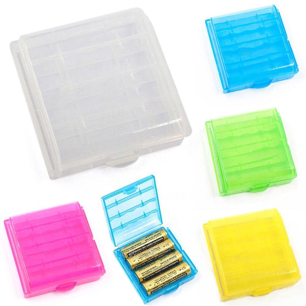 Organizer Rechargeable Battery Container 4 AA AAA Battery Case Battery Holder Storage Battery Box