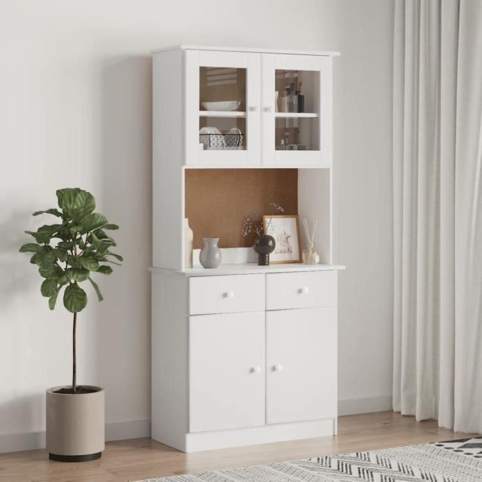 VidaXL Buffet ALTA White 77x35x165 Cm Solid Pine Wood 3187774