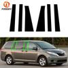 6 Pcs Car Pillar Posts Window Door Moulding Trims Cover for Toyota Sienna 2010 2011 2012 2013 2014 2015 2016 2017 2018