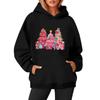 Women's Sweatshirts O-neck Long Sleeve Christmas Printed Top Solid Color Hoodie