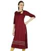 Women Ethnic Indian Custom Tunic Chic Blouse Straight Kurta Kurti With 3 4