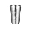 Hammered Texture Double-Wall Beer Cups Stainless Steel Milk Mugs Cold Water Drinks Cup  Drinkware
