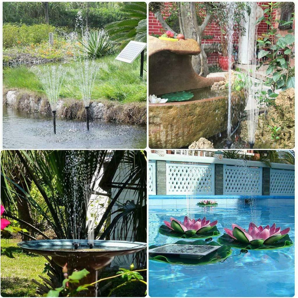 1.5w Swimming Pool Solar Power Fountain Built-in Suction Cup Submersible Water Pump With Sponge