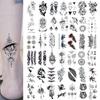 Small Fresh Black Tattoo Stickers Waterproof Long Lasting Tattoo Stickers Arm Leg Chest Body Art Paste Painting Tattoo