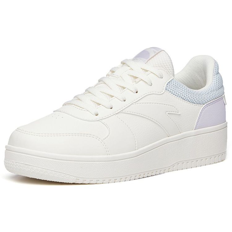 Anta Trendy Versatile Wear-Resistant Non-Slip Low-Top Skate Shoes Women Sneakers White Purple 922128068-4