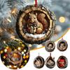 Forest Animal Acorn Ornaments Christmas Tree Decorations 2026 Acrylic Woodland Creature Hanging Ornaments for Home Decor Rustic Gifts