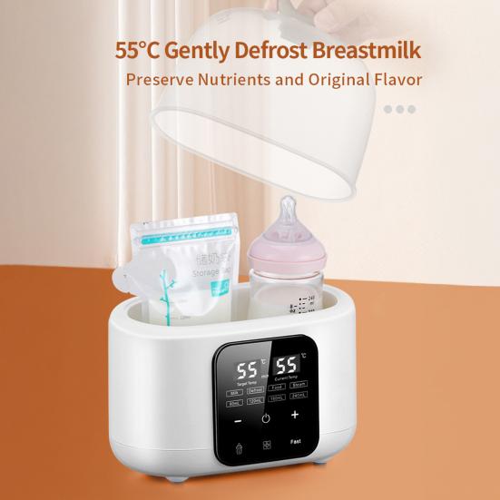 Baby Bottle Warmer Sterilizers Dryer Quick Heat Breastmilk Time Adjustment Baby Bottle Heater Adjustable Temperature Bottle Warmer for Travel