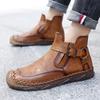Men's Leather Boots High Top Casual Sneakers 39-46