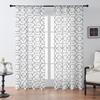 Geometric Embroidery Pastoral Korean Curtains Semi-Blackout Screen Curtain Finished Living Room Bedroom Window Screen