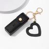 Mini Heart Mirror Lipstick Pouch: Portable Makeup & Coin Purse Keychain