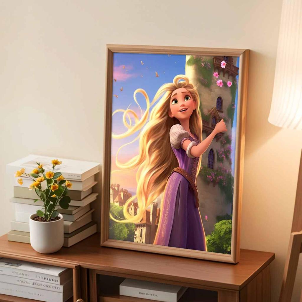 Full Round Diamond Painting Beautiful Princess Art Rhinestone Picture Mosaic DIY 5D Cross Stitch Embroidery Home Decoration