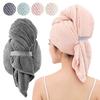Solid Color Hair Towel Wrap Water Absorbent Quick Drying Turban New Dry Hair Cap Bath