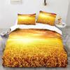 Gold Wheat Field Duvet Cover Natural Scenery Print Bedding Set Microfiber Twin Queen King Comforter Cover For Kids Adults Decor
