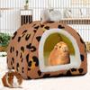 Guinea Pig Bed Small Animal Hideout Bed Rabbit Rat House Cage Accessories Washable Hamster Cave Bed for Hedgehog Squirrel Rats Bunny Chinchillas