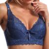 36-46 Plus Size Women Ultrathin Bra Underwire Push-Ups Lace Bras Brassiere Larger Breast Solid Color 3/4 Big Cup