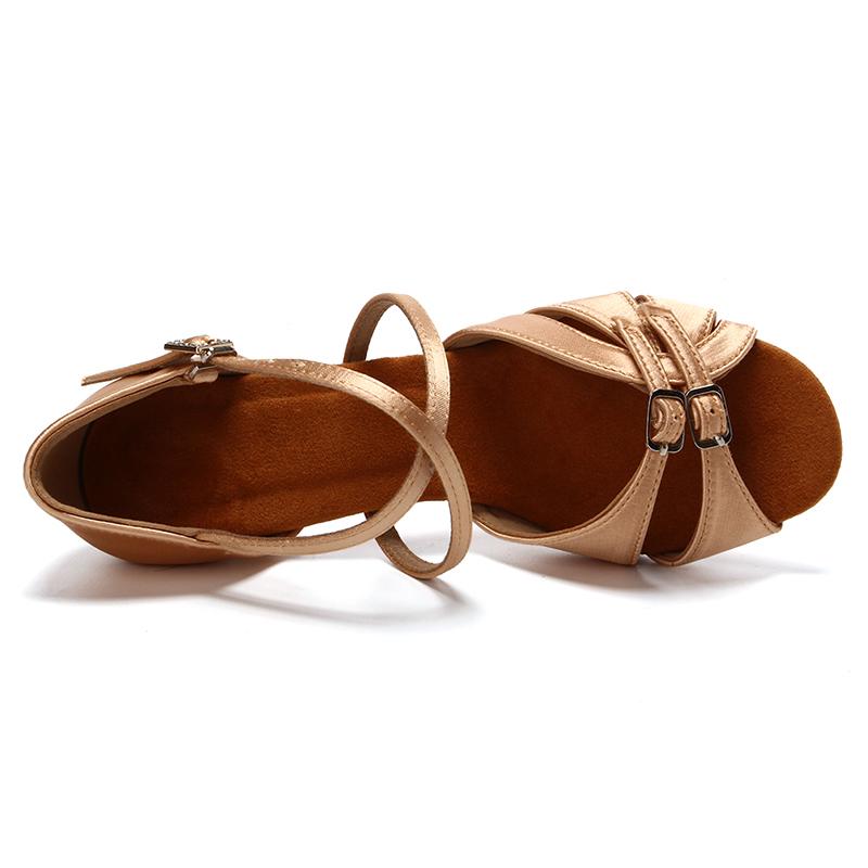 Professional Women Latin Dance Shoes Salsa Ballroom Dancing Shoes Indoor Middle Heel 5cm