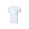 Li Ning Badminton Series Solid Color Round Neck Pullover Short Sleeve T-Shirt Unisex Tops White AHST347-3