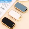 Golden-edged TPU Key Case Cover for Kia K3 K5 Sportage R Optima Telluride Seltos Ceed K2 Rio Sorento K4 Cerato Forte Picanto Stonic Carnival Soul