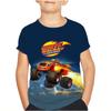 Blaze and the Monster Machines Shorts Sleeve Kids Girl Boys T-shirts Printed Little Girl Top Baby T Shirts Children Toddler Clothes